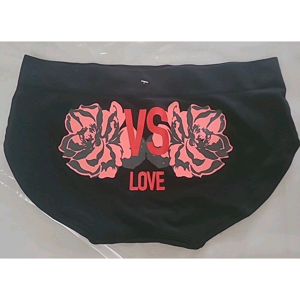 Victoria Secret Logo Hipsters Panty Underwear Cotton Multicolor Roses  S XS NWT